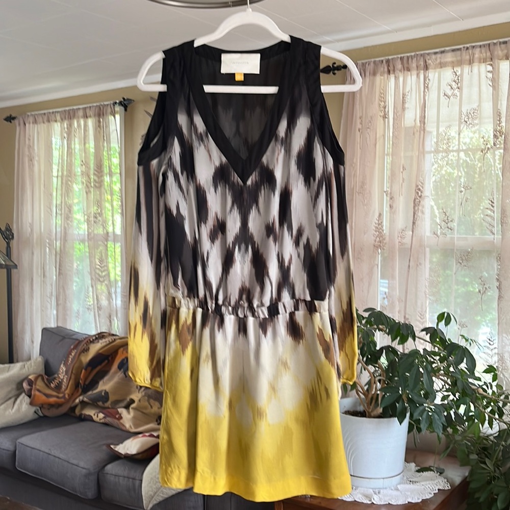 Leifsdottir open shoulder mini dress
